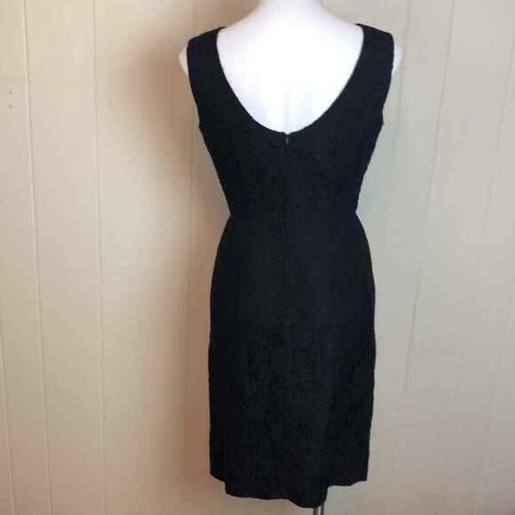 Vintage 50s 60s Wide Neck Lace Floral Wiggle Dress Small Medium Pin Up Cocktail - Picture 6 of 6